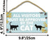 TOARTi Funny Cat Wood Sign, 12.5x25cm Cat Gift for Cat Lovers, Black Cat Wooden Plaque for Home Decoration