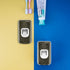 LUEXBOX 2 2 1 Slot Toothbrush Holder and Toothpaste Dispenser Wall Mounted, Automatic Toothpaste Squeezer, in Tooth