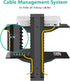 2 17.6lbs (CS202B), 2-Shelf, WALI Floating TV Shelf, Tier Glass Projector Shelf for DVD Players, Routers, Game