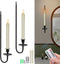 CMTDRE Wall Candle Holder Set of 2 with Flameless Candles Battery Operated and