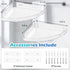 Durmmur 2 Pack 4 Acrylic Corner Shower Caddy, Clear Corner Shower Shelf with Hooks, Adhesive Wall Mounted Bathroom