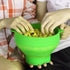 Silicone Popcorn Bowl, Microwave Silicone Hot Air Popcorn Popper Bowl with Handle Lid for Home