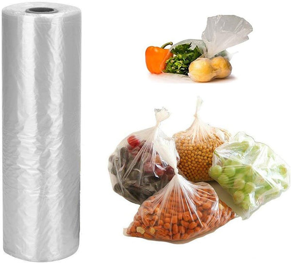 12 x 20 inches Plastic Produce Bag, 350 Bags/Roll for Fruits, Vegetables, Bread, Food Storage