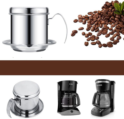 Zopsc Vietnamese Coffee Drip Filter Maker - Stainless Steel Coffee Filter Cup Infuser for Home Coffee