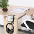 LBTING 2-in-1 Adjustable & 360 Rotating Office Gaming Accessories, Under Desk Headphone Stand, Black