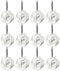 Actpe 12pcs White Rose Flower Shower Curtain Hooks, Rustproof Metal, Decorative for Bathroom, Living Room, Kid's Room