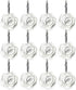 Actpe 12pcs White Rose Flower Shower Curtain Hooks, Rustproof Metal, Decorative for Bathroom, Living Room, Kid's Room