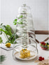 HEMOTON Glass Cake Dome, XL Clear Cloche Cake Display Cover with Knob Handle