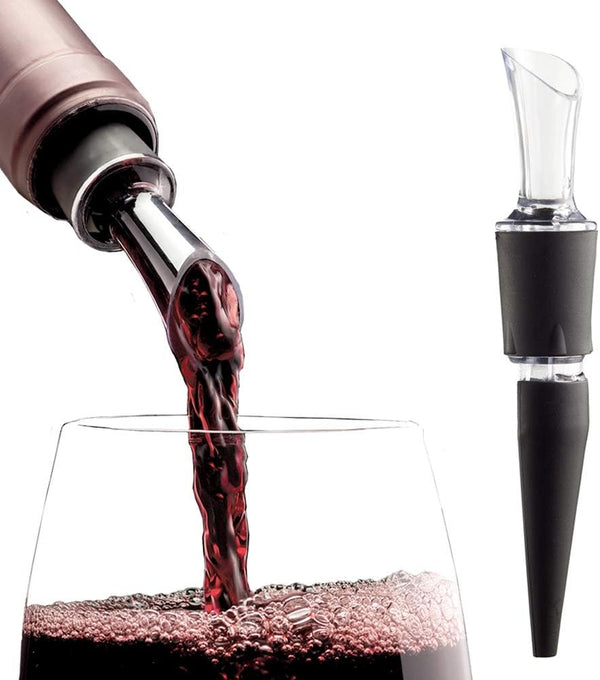 2-Pack Patented Bottle-top Wine Aerator and Pourer - 100% MADE IN THE USA