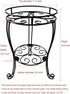 11.8 inches (18.9 INCHES Diameter Tall Metal Plant Stand for Indoor or Outdoor,Heavy Duty Flower Pot Stand Rack Holds
