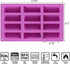YJWYDM 12 Pack Silicone Granola Bar Molds, Rectangle, for Energy Bars, Cereal, Protein, Brownie, Cheesecake & More