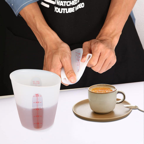 Silicone Measuring Cups (2 Cup + 1 Cup) for Epoxy Resin, Butter, Chocolate, 500/250 ML by ZUYEE