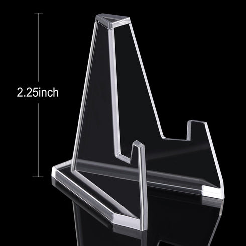 Boao 12 Packs Card Display Stand, 2.24" Acrylic Easel Stands for Mini Coin Picture & Trading Card Holder