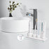 Dersyer 4 Pack 1 Pack Countertop, Mini Ceramic Toothbrush Holder Stand with Water Absorbing Stone for Bathroom Vanity