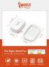 Sweese Large Butter Dish with Lid for Countertop, 8oz Porcelain Butter Keeper with Handle Cover Design, White