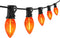 C7 Orange Halloween Lights Outdoor, 25FT LED String Lights with 25 Bulbs,
