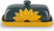 Butter Dish with Lid, Ceramic Sunflower Butter Keeper for Countertop, Large Covered Butter Tray, Farmhouse Butter Dish