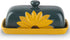 Butter Dish with Lid, Ceramic Sunflower Butter Keeper for Countertop, Large Covered Butter Tray, Farmhouse Butter Dish