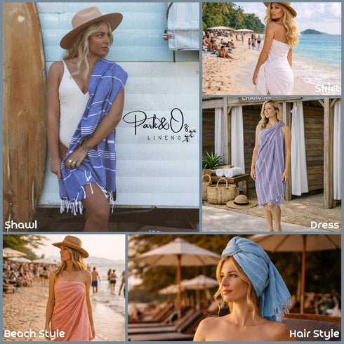 OZ 100% 72"x40" Packable PARK & Turkish Beach Towels Oversized Cotton Quick-Dry Absorbent Sand-Free Blanket Extra Large