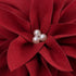 Christmas 3D Flower Accent Pillow Cover, Festival Red Floral Throw Pillow Case, Decorative Cushion Cover, 18 x 18 Inches