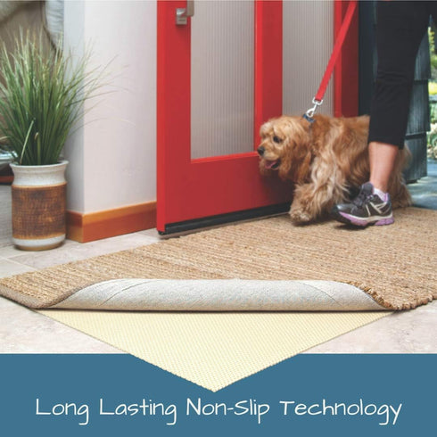 Con-Tact 2x8 Rug Pad, Non-Slip Area Rug Pad, Eco-Stay for Hard Floors, Beige