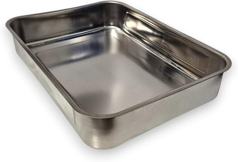 REL Deep Stainless Steel Baking Pan & Roasting Pan Rectangular Sheet Pan for