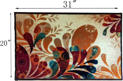 Boho Retro Style Living Room Carpets, Large Indoor Area Rugs 20"x31" for Home Decor