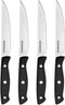 Farberware Triple-Riveted 4-Piece Steak Knife Set, High-Carbon Stainless Steel, Set of 4, Black