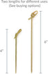 JapanBargain 50pcs Bamboo Skewers, Fruit Appetizer Kabob, Twisted End, Natural
