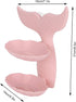 Soap Bar Holder, Self Draining Soap Dish, Mermaids Tail Double Layer Soap Dish for Bathroom Kitchen Sink