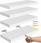 YUFLINX 16White Floating Shelves for Wall Set of 4,Rustic Wood Shelf for Room