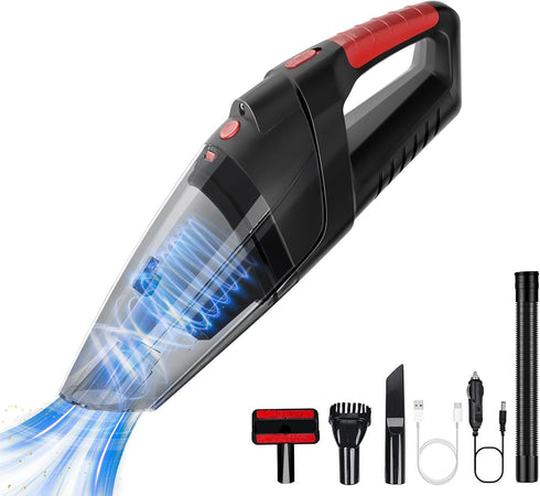 Handheld Vacuum Cleaner, Wet/Dry Cordless, 6.5KPA, Rechargeable Portable Hand Vacuum for Home & Car
