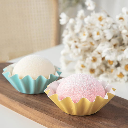 100 PCS Brown Baking Cups Cupcake Liner Flared Brioche Standard Muffin Wrappers for Parties