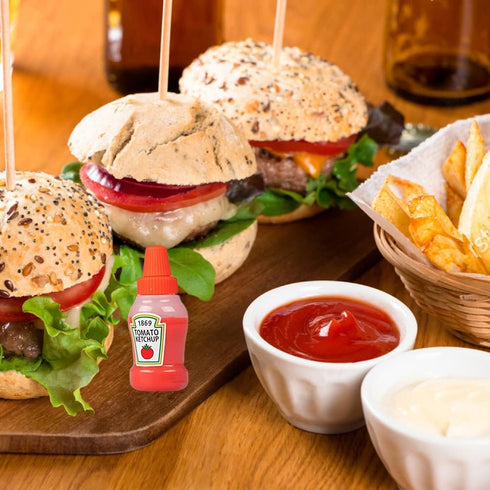 4 1 oz Pieces Mini Ketchup Bottle for Bento Box Accessories, Condiment Squeeze Bottles Empty Plastic Salad Dressing