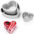 Youeon 3 Pcs Aluminum Heart Shaped Cake Pans, Nonstick with Removable Bottom, 4/6/8 Inch Baking Molds for Parties