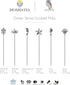 Homestia Metal Cocktail Picks for Drinks, 4.7" Ocean Series Cocktail Skewers, 6Pcs Fancy Reusable Martini Picks