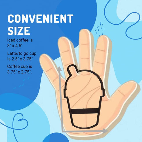 COFFEE CUP COOKIE CUTTERS - Espresso, Café, Americano, Latte, Iced Coffee, Mocha, Cappuccino (3 Pack, USA)