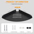 1Pack 9 Corner Shelf Wall Mount, Floating Corner Shelves,Corner withs Wire Hole for TV, Cable Box,Corner Wall Shelf