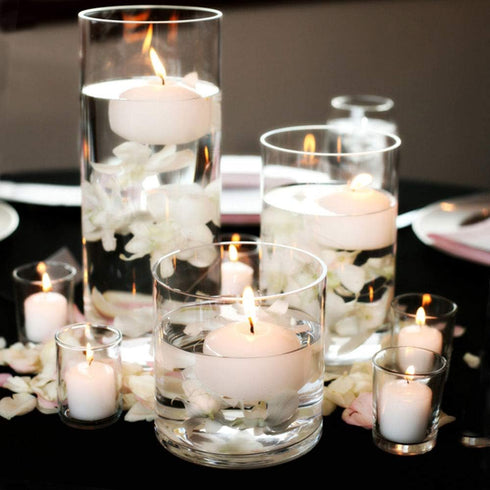 Set of 48 Unscented Floating Candles, 2 Inch Small Candles for Centerpieces and Home Decorations