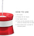 Zoku Set of 2 Silicone Ice Sphere Molds, Stackable 2.5-Inch Ice Ball Maker, Leak-free, Easy-Release, Red