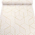 White and Gold Geometry Stripped Hexagon Peel and Stick Contact Paper, Self Adhesive Wallpaper, 118 inch x 17.7 inch