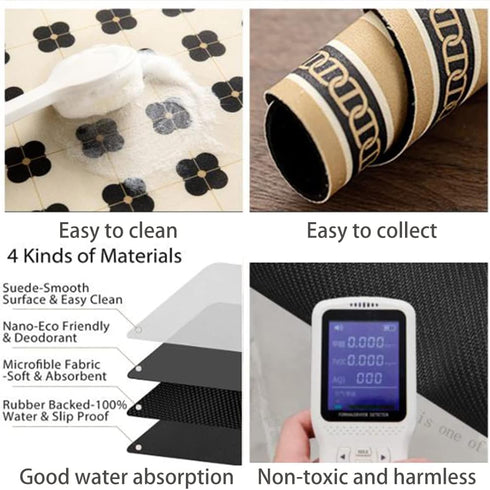 Cute Coffee Maker Mat for Countertops, Colorful Dish Drying Mat for Kitchen, Absorbent Quick Drying 16 X20 inch