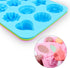 homEdge Food Grade Silicone Flowers Molds, 3-Pack Non-Stick Baking Pan for Chocolate, Candy, Jelly, Muffin
