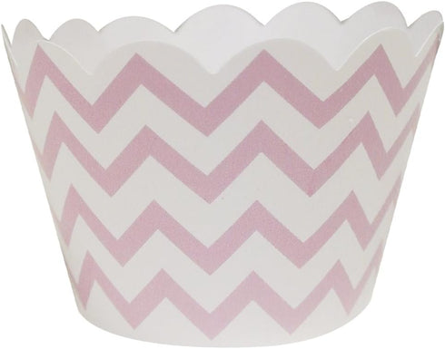 Wrapables Standard Size Chevron Cupcake Wrappers, Set of 20, Pink