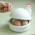 Chicken Shape Microwave Egg Cooker - 4 Eggs Capacity Boiler Steamer Poacher for Omelet & Hard-Boiled Egg