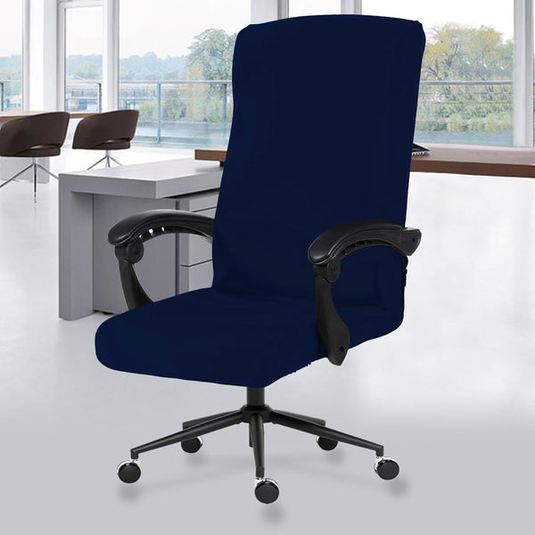 DIVA EN CAMINO DEC Office Chair Cover - Stretchable Universal Computer Chair Covering, Durable Zipper, Navy