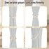 2 Pack Magnetic Curtain Tiebacks, Curtain Holdbacks for Draperies, Wood Bead Curtain Tiebacks, Elegant Curtain Tie