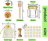 Set 60 Pack 1.5oz Adabocute Mini Honey Jars with Dipper - Hexagon Honey Pot with Gold Lid, Bee Pendants, Jutes, Gold