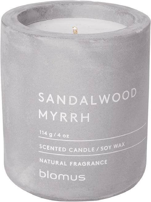 Blomus Fraga Scented Candle Micro Chip Soy Wax Candle in Concrete Look