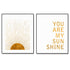You Are My Sunshine Art, Sun Rise Wall Decor for Kid Room, Set of 2 Prints (8X10 INCH) - No Frame, Boho Minimalist